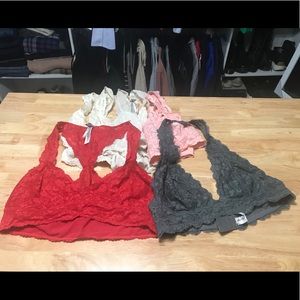 Free People bralettes (lot of 5)